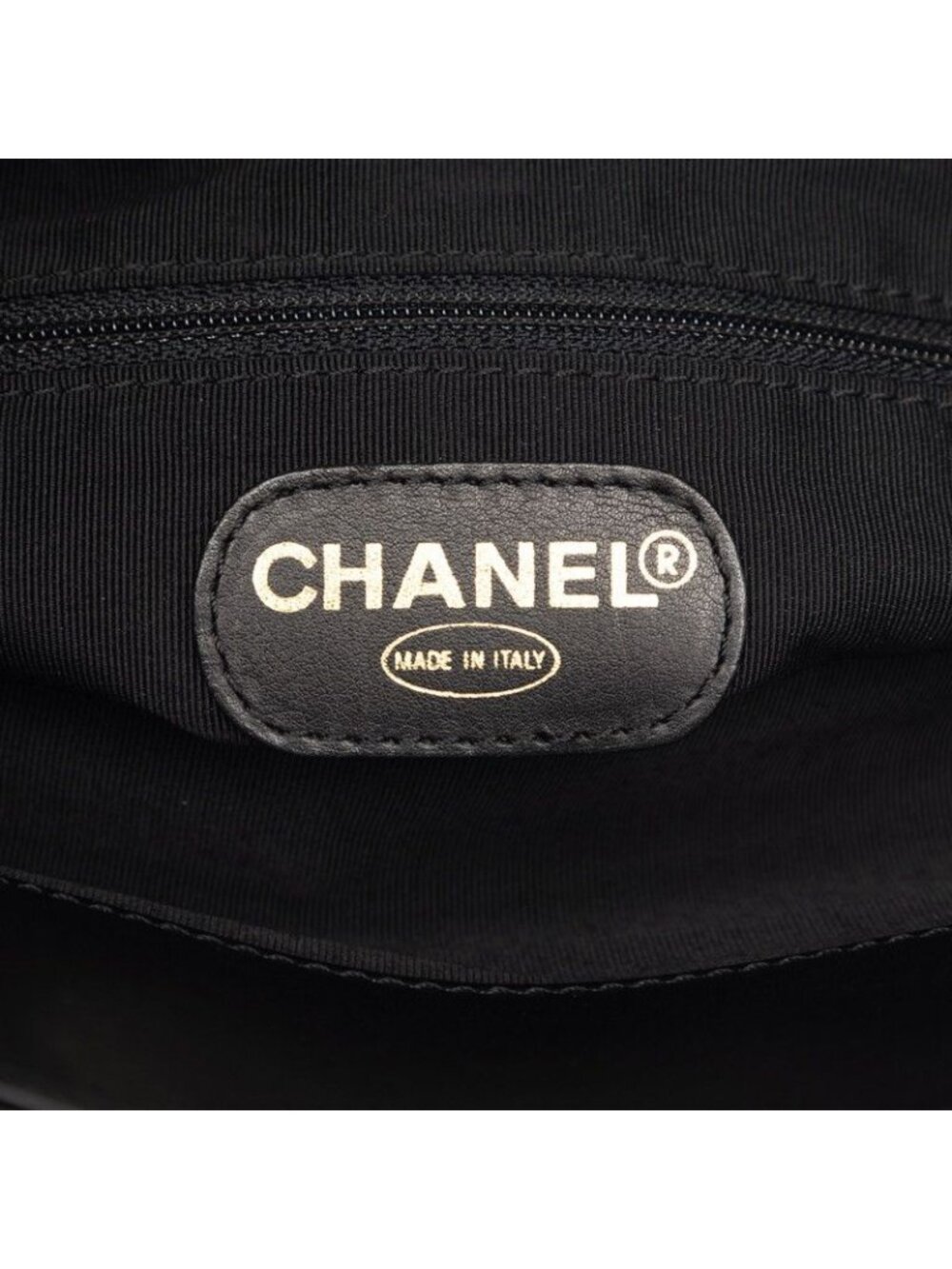 ★SOLD★ Chanel CC Logo Tote Black Brown Lambskin - Picture 5 of 7